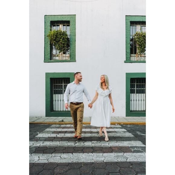 ADAM LIPPES White 100% Cotton Hourglass Cap Sleeves Eyelet Ruffle Dress Size 10 - Picture 9 of 9